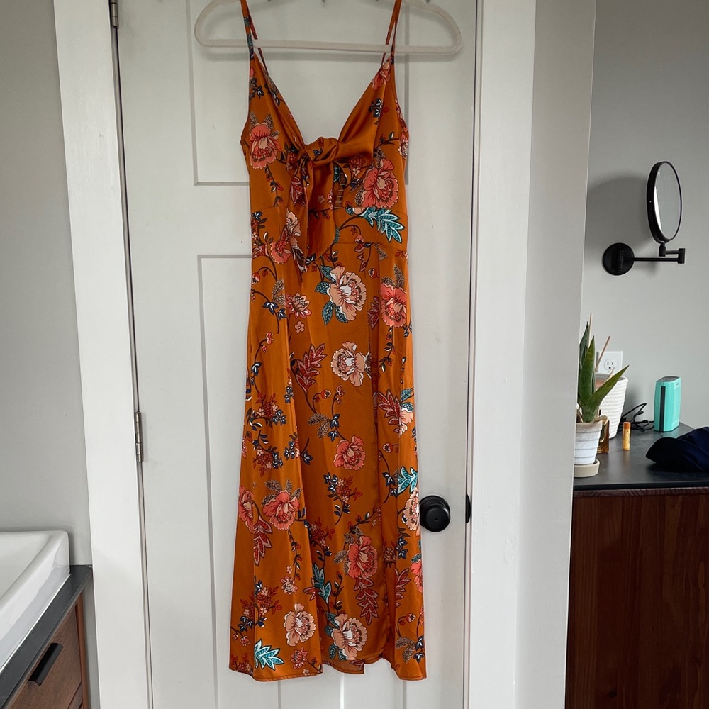 Sunset Floral Midi Dress